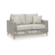 Ashley Yami 59" Outdoor Loveseat, 2 Throw Pillows, Gray Wicker