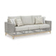 Ashley Yami 83" Outdoor Sofa, 4 Throw Pillows, Gray Resin Wicker