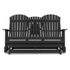 Ashley Sami 67 Inch Outdoor Adirondack Loveseat Cupholders Black