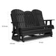 Ashley Sami 67 Inch Outdoor Adirondack Loveseat Cupholders Black