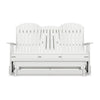 Ashley Sami 67 Inch Outdoor Adirondack Loveseat, Cupholders, White