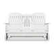 Ashley Sami 67 Inch Outdoor Adirondack Loveseat, Cupholders, White