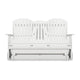 Ashley Sami 67 Inch Outdoor Adirondack Loveseat Cupholders White