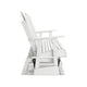 Ashley Sami 67 Inch Outdoor Adirondack Loveseat Cupholders White