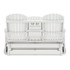Ashley Sami 67 Inch Outdoor Adirondack Loveseat, Cupholders, White