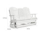Ashley Sami 67 Inch Outdoor Adirondack Loveseat Cupholders White