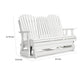Ashley Sami 67 Inch Outdoor Adirondack Loveseat, Cupholders, White