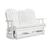 Ashley Sami 67 Inch Outdoor Adirondack Loveseat, Cupholders, White