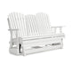 Ashley Sami 67 Inch Outdoor Adirondack Loveseat, Cupholders, White