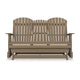 Ashley Sami 67 Inch Outdoor Adirondack Loveseat, Cupholders, Brown