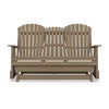 Sami 67 Inch Outdoor Adirondack Glider Loveseat Dropdown Cupholders Brown By Casagear Home BM315940