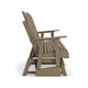 Ashley Sami 67 Inch Outdoor Adirondack Loveseat, Cupholders, Brown