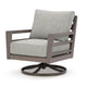 Ashley Karo 35’’ Outdoor Swivel Lounge Chair Cushioned Gray Brown BM315944