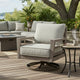 Ashley Karo 35" Outdoor Swivel Lounge Chair, Cushioned, Gray, Brown