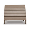 Sami 20 Inch Outdoor Ottoman, Slatted Design, Sloped Arc, Brown Finish By Casagear Home