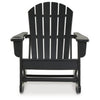 Ashley Sami 35’’ Outdoor Rocking Chair Slatted Black Finish BM315948