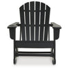 Ashley Sami 35" Outdoor Rocking Chair, Slatted, Black Finish