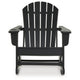 Ashley Sami 35" Outdoor Rocking Chair, Slatted, Black Finish