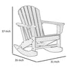 Ashley Sami 35" Outdoor Rocking Chair, Slatted, Black Finish