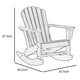 Ashley Sami 35" Outdoor Rocking Chair, Slatted, Black Finish