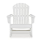 Sami 35 Inch Outdoor Rocking Chair Slatted Design Modern White Finish By Casagear Home BM315949