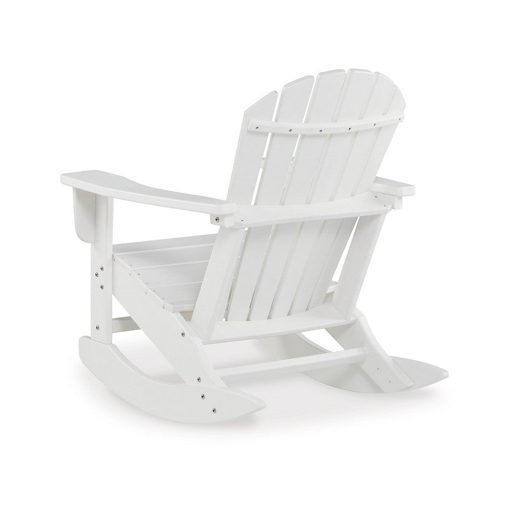 Ashley Sami 35’’ Outdoor Rocking Chair Slatted White Finish BM315949