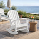 Ashley Sami 35" Outdoor Rocking Chair, Slatted, White Finish