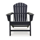 Sami 33 Inch Outdoor Chair Slatted Design Adirondack Black Finish By Casagear Home BM315951