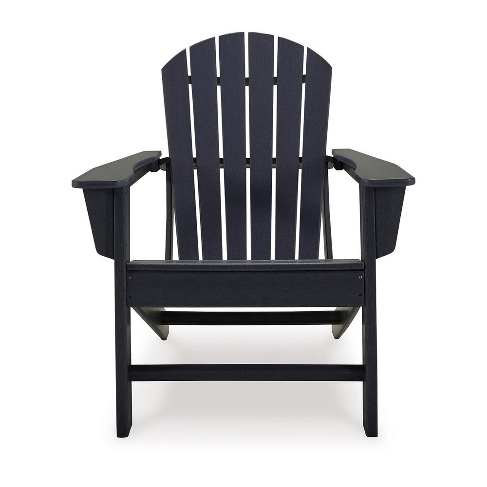 Ashley Sami 33" Outdoor Chair, Slatted Design, Adirondack, Black