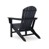 Sami 33 Inch Outdoor Chair, Slatted Design, Adirondack, Black Finish By Casagear Home