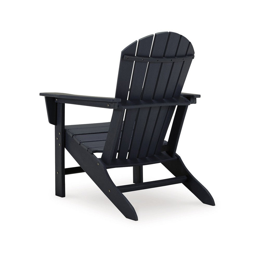 Ashley Sami 33" Outdoor Chair, Slatted Design, Adirondack, Black