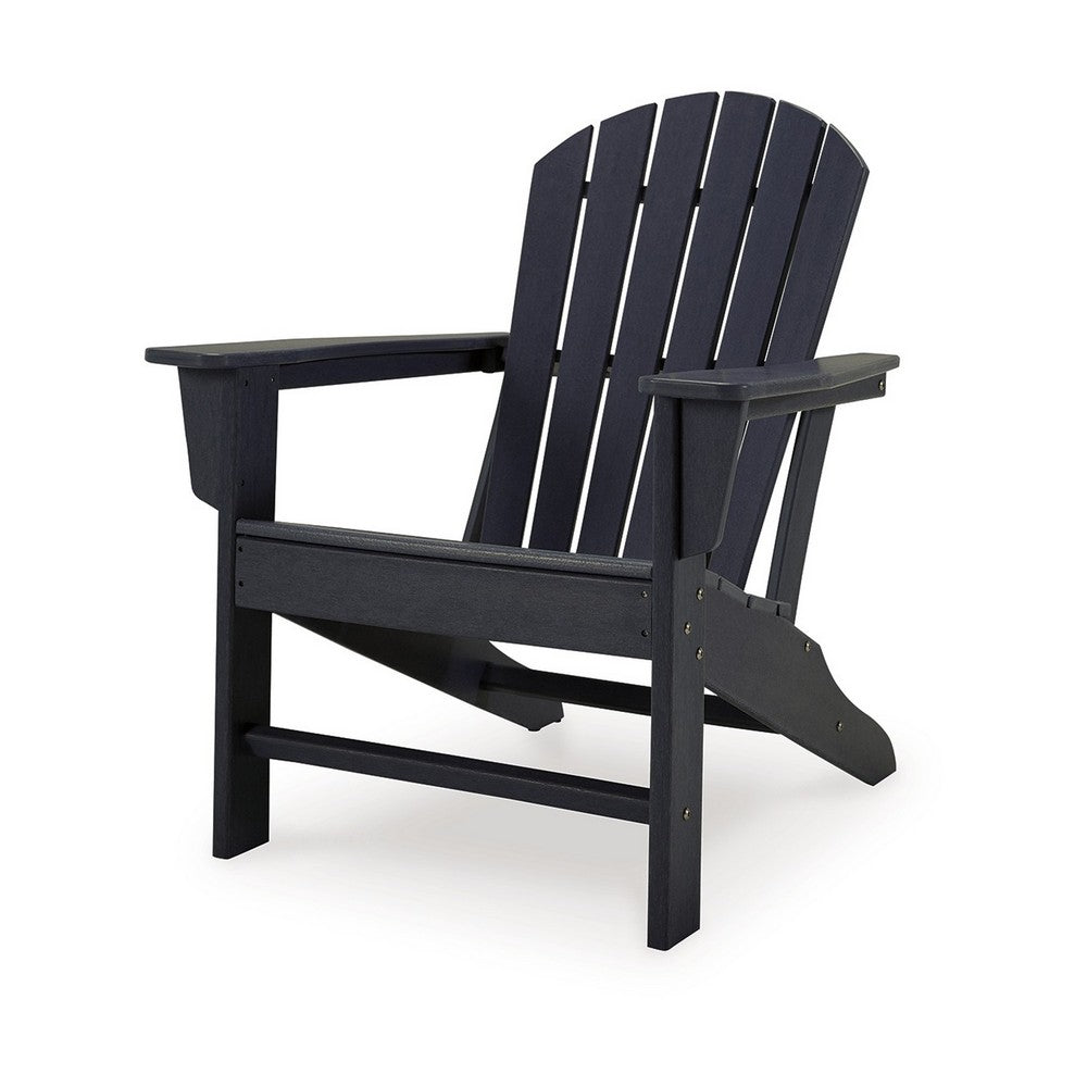 Ashley Sami 33" Outdoor Chair, Slatted Design, Adirondack, Black