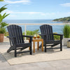 Ashley Sami 33" Outdoor Chair, Slatted Design, Adirondack, Black
