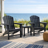 Ashley Sami 33" Outdoor Chair, Slatted Design, Adirondack, Black