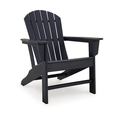 Ashley Sami 33" Outdoor Chair, Slatted Design, Adirondack, Black