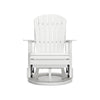 Ashley Sami 31 Inch Outdoor Swivel Glider Chair Slatted Adirondack White Finish BM315952