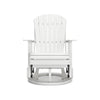 Sami 31 Inch Outdoor Swivel Glider Chair Slatted Adirondack White Finish By Casagear Home BM315952