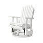 Sami 31 Inch Outdoor Swivel Glider Chair Slatted Adirondack White Finish By Casagear Home BM315952