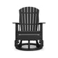 Sami 31 Inch Outdoor Swivel Glider Chair Slatted Adirondack Black Finish By Casagear Home BM315953