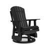 Sami 31 Inch Outdoor Swivel Glider Chair Slatted Adirondack Black Finish By Casagear Home BM315953