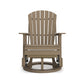 Sami 31 Inch Outdoor Swivel Glider Chair Slatted Adirondack Brown Finish By Casagear Home BM315954