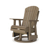 Sami 31 Inch Outdoor Swivel Glider Chair Slatted Adirondack Brown Finish By Casagear Home BM315954