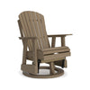 Sami 31 Inch Outdoor Swivel Glider Chair Slatted Adirondack Brown Finish By Casagear Home BM315954