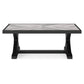 Tira 48 Inch Outdoor Coffee Table Tile Top Black Light Gray Finish By Casagear Home BM315959