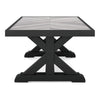Ashley Tira 48" Outdoor Coffee Table, Tile Top, Black, Light Gray