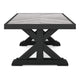 Ashley Tira 48" Outdoor Coffee Table, Tile Top, Black, Light Gray