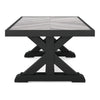 Tira 48 Inch Outdoor Coffee Table Tile Top Black Light Gray Finish By Casagear Home BM315959