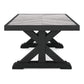 Tira 48 Inch Outdoor Coffee Table Tile Top Black Light Gray Finish By Casagear Home BM315959