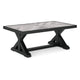 Ashley Tira 48" Outdoor Coffee Table, Tile Top, Black, Light Gray