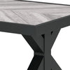 Ashley Tira 48" Outdoor Coffee Table, Tile Top, Black, Light Gray